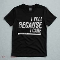I Yell Because I Care Baseball Softball Dad Mom T-Shirt thumb 5