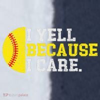I Yell Because I Care Funny Softball Player Mom Dad Sport-Tek Competitor United Soccer Jersey thumb 4