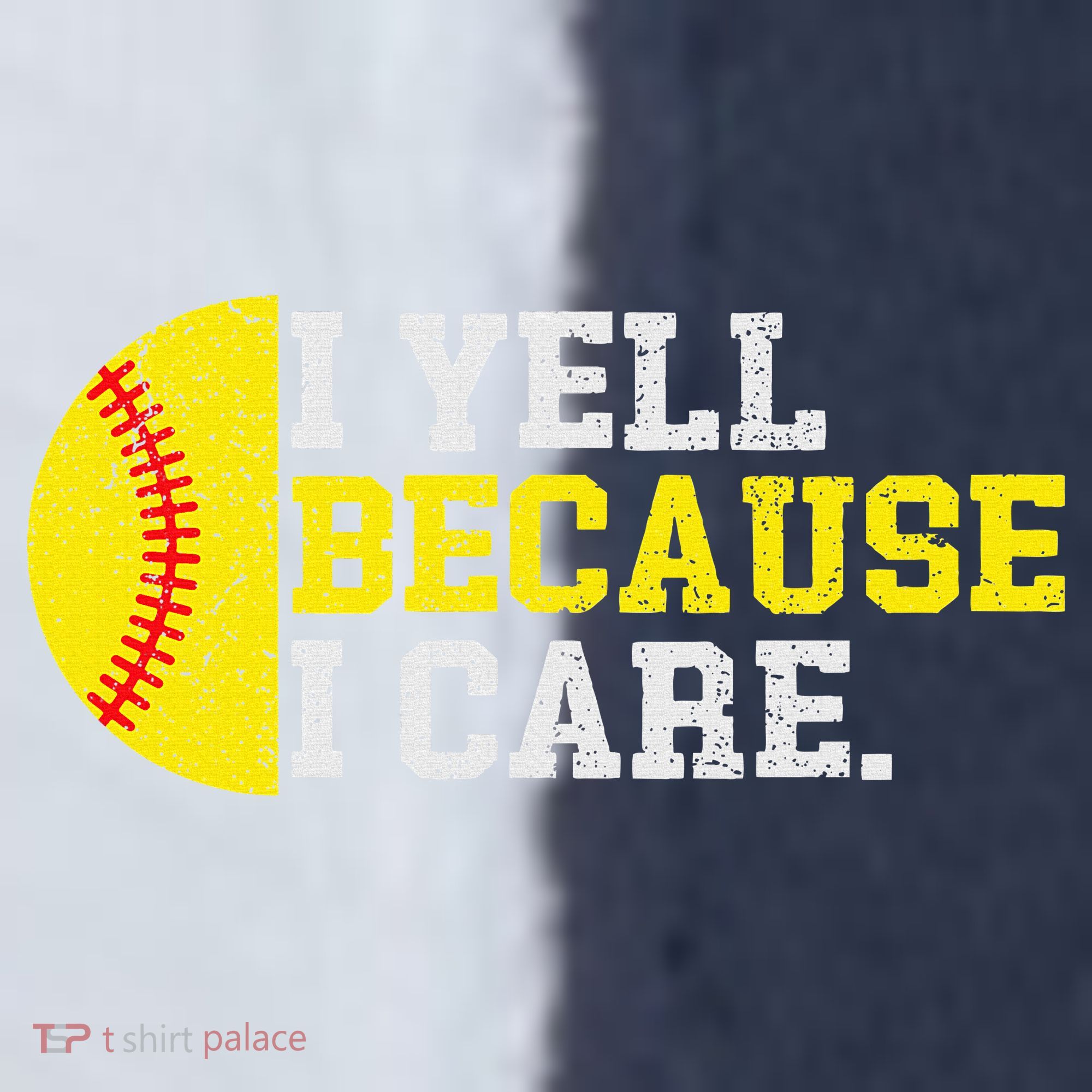 I Yell Because I Care Funny Softball Player Mom Dad Sport-Tek Competitor United Soccer Jersey