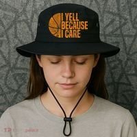 I Yell Because I Care Basketball Bucket Hat thumb 3