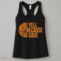 I Yell Because I Care Basketball Women's Tank Top thumb 3