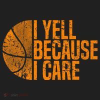 I Yell Because I Care Basketball Golf Towel thumb 3