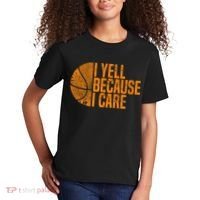 I Yell Because I Care Basketball Kids T-Shirt thumb 2