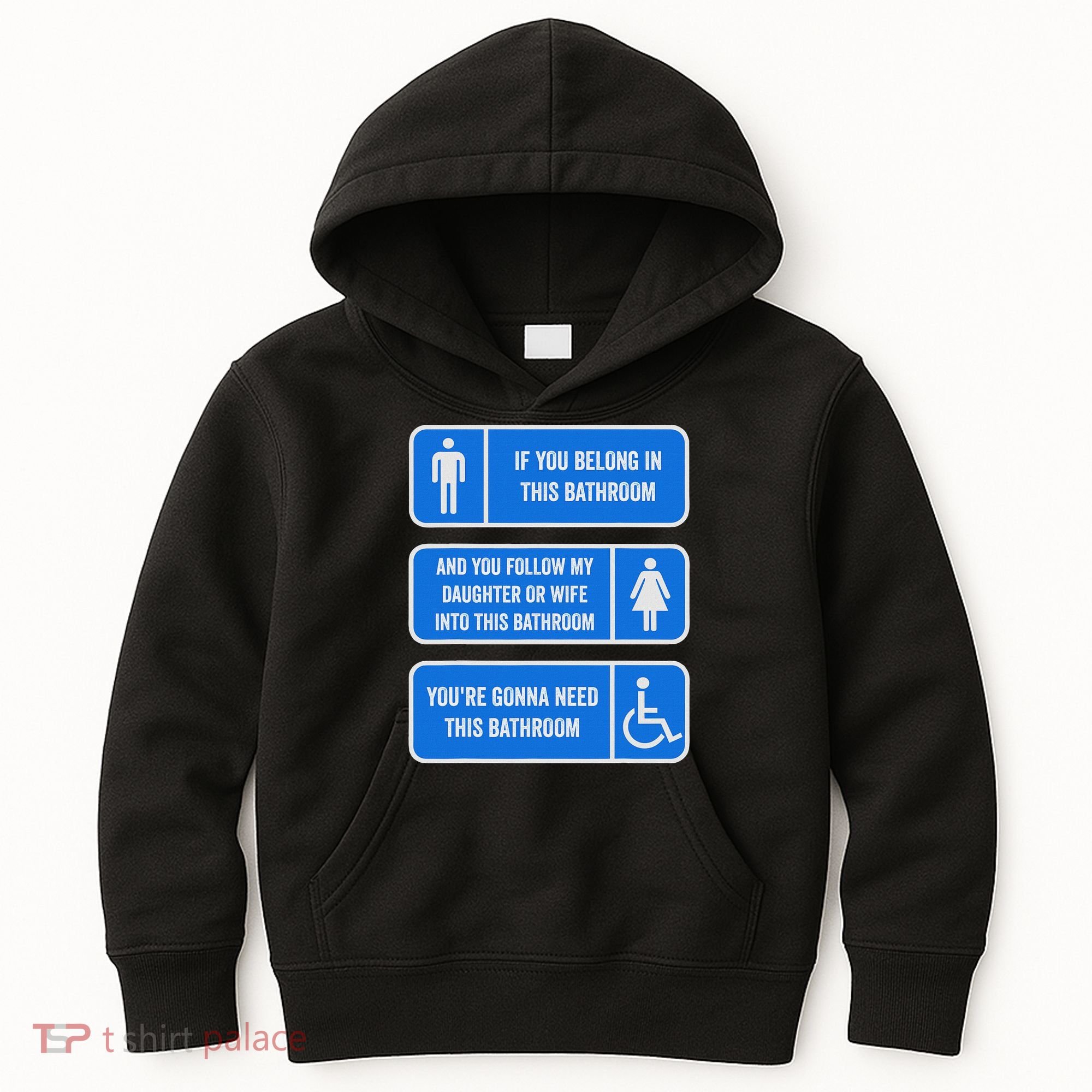 If You Belong In This Bathroom Follow My Daughter Kids Hoodie