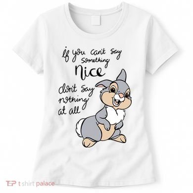 If You Can't Say Something Nice Don't Say Nothing At All Funny Bunny Women's T-Shirt