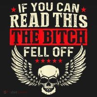 If You Can Read This The Bitch Fell Off Biker Back Print Bucket Hat thumb 4