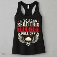 If You Can Read This The Bitch Fell Off Biker Back Print Women's Tank Top thumb 3
