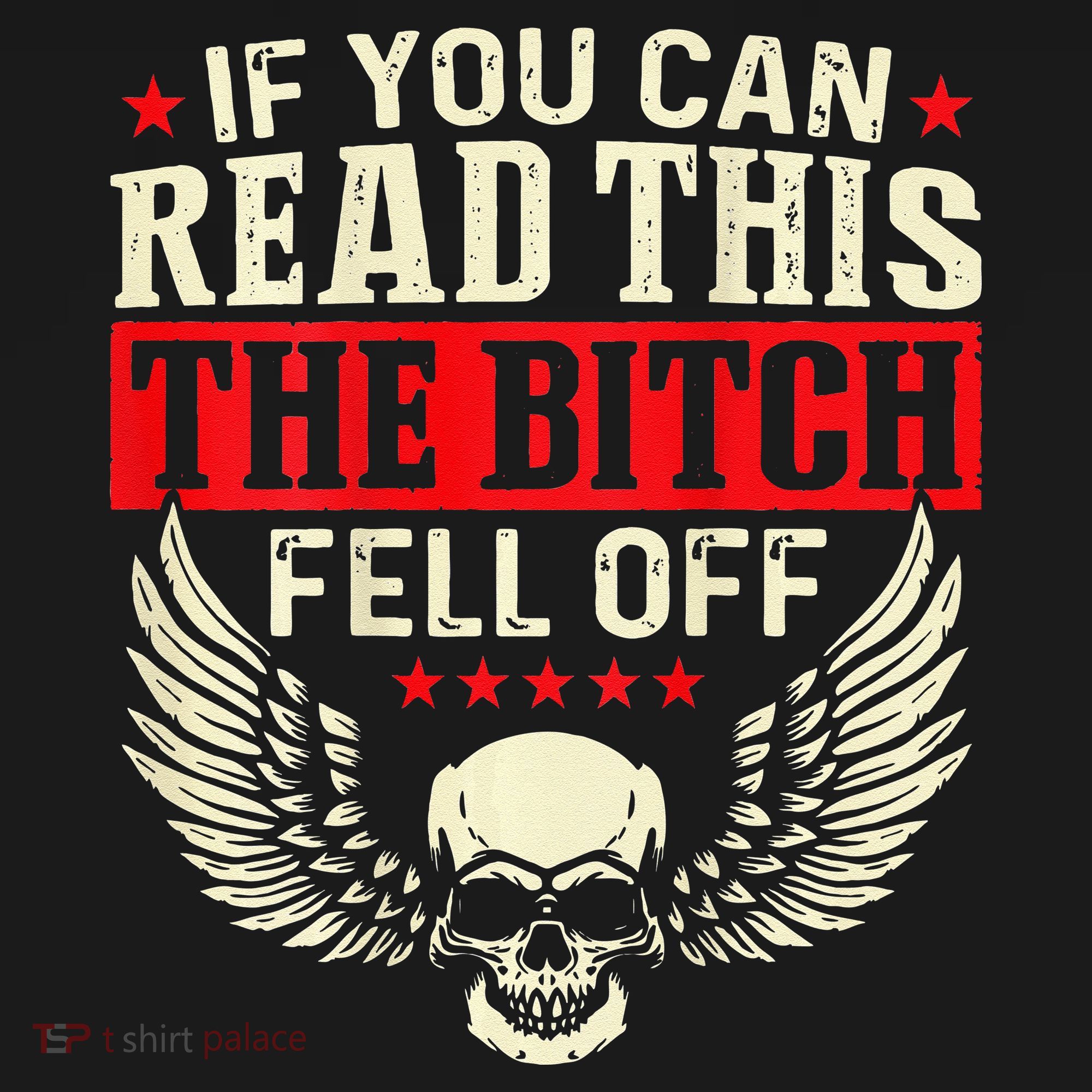 If You Can Read This The Bitch Fell Off Biker Back Print Women's Tank Top