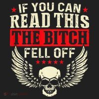 If You Can Read This The Bitch Fell Off Biker Back Print Hat thumb 2