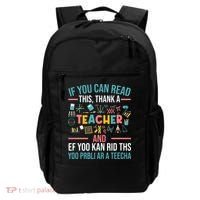 If You Can Read This Thank A Teacher Funny Teacher Backpack thumb 0