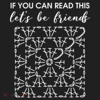 If You Can Read This Lets Be Friends Crochet Beanie thumb 2