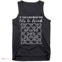If You Can Read This Lets Be Friends Crochet Tank Top thumb 0