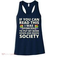 If You Can Read The I Was Forced To Put My Book Down And Rejoin Society Women's Tank Top thumb 0