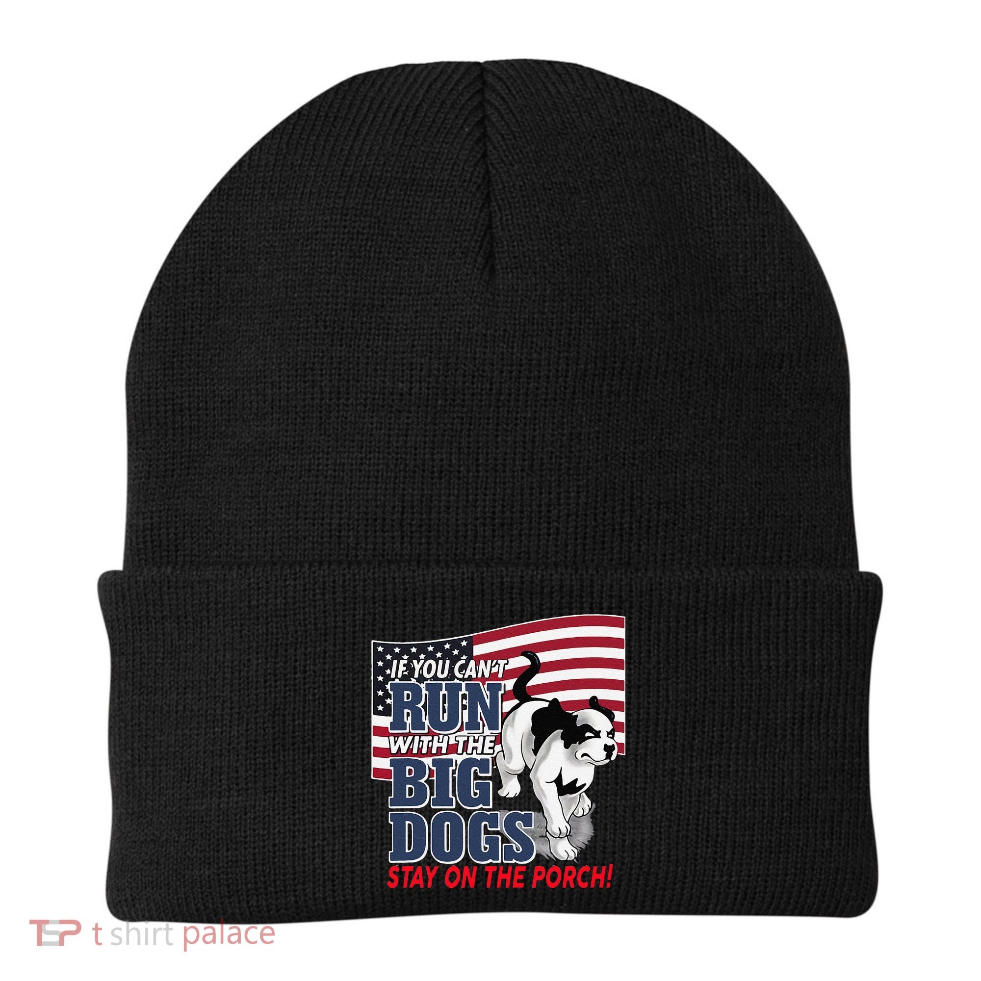 If You Cant Run With Big Dog Stay On Porch Beanie