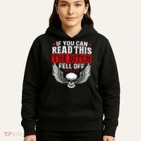 If You Can Read This The Bitch Fell Off Biker Hoodie thumb 5