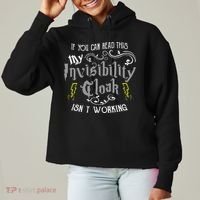 If You Can Read This My Invisibility Cloak Isn't Working Fun Ladies Heavyweight Boxy Pullover Hoodie thumb 0