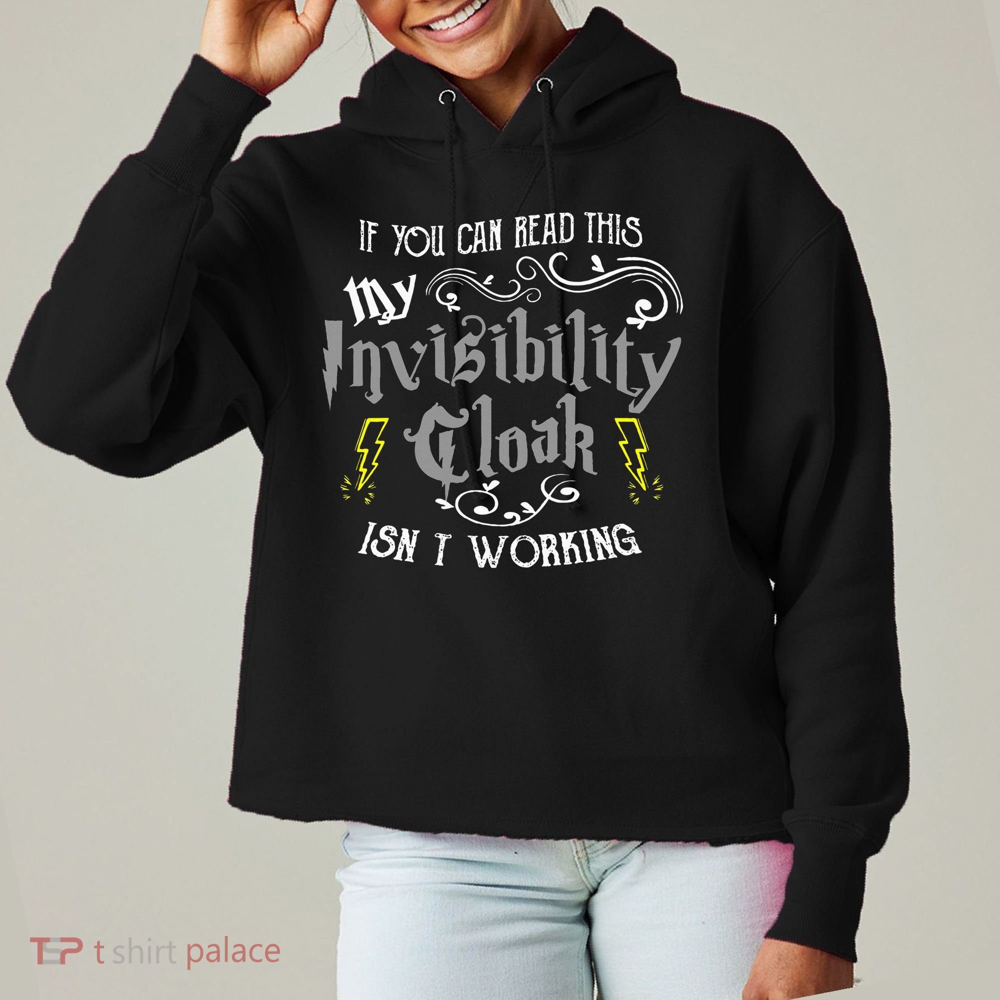 If You Can Read This My Invisibility Cloak Isn't Working Fun Ladies Heavyweight Boxy Pullover Hoodie