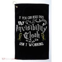 If You Can Read This My Invisibility Cloak Isn't Working Fun Golf Towel thumb 0