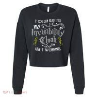 If You Can Read This My Invisibility Cloak Isn't Working Fun Cropped Pullover Crew thumb 0