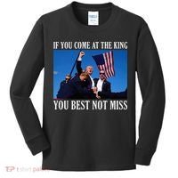 If You Come At The King You Best Not Miss Kids Long Sleeve Shirt thumb 0