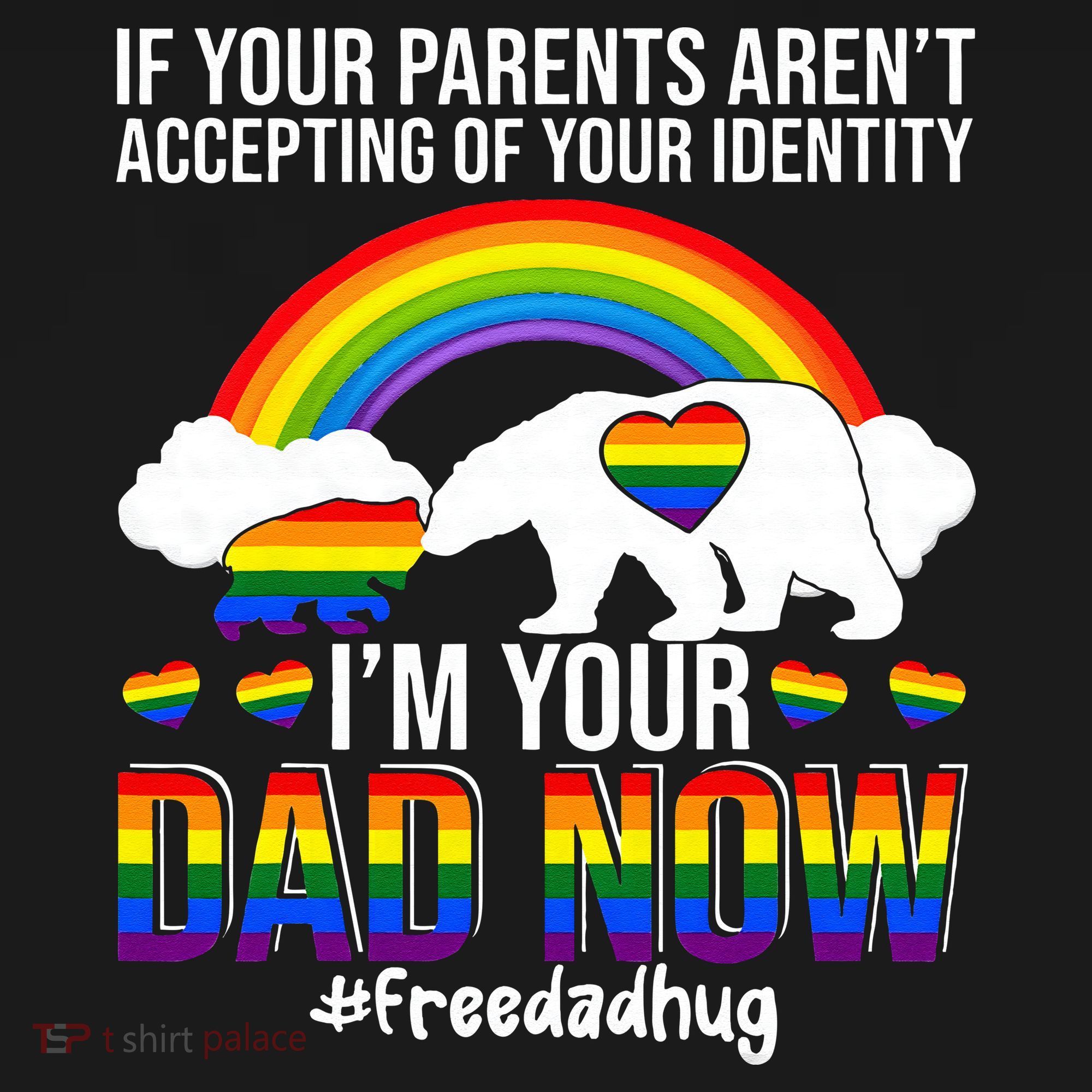 Im Your Dad Now Free Dad Hug LGBT Supporter LGBT Bear Lover Ornament
