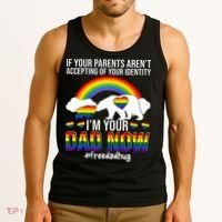 Im Your Dad Now Free Dad Hug LGBT Supporter LGBT Bear Lover Tank Top thumb 3