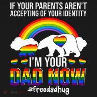 Im Your Dad Now Free Dad Hug LGBT Supporter LGBT Bear Lover Kids Sweatshirt thumb 2