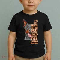 If you don't believe they have souls Doberman lover gift Toddler T-Shirt thumb 2