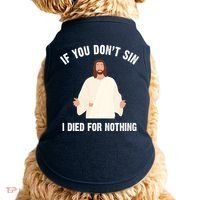 If You Dont Sin I Died For Nothing Jesus Doggie Tank thumb 0