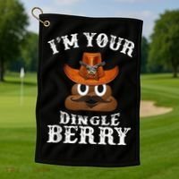 Im Your Dingleberry Western Cowboy Poo Turd Funny Golf Towel thumb 1