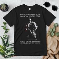 In Your Darkest Hour When The Demons Come Call On Me Brother Premium T-Shirt thumb 2
