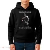 In Your Darkest Hour When The Demons Come Call On Me Brother Kids Hoodie thumb 4