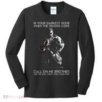 In Your Darkest Hour When The Demons Come Call On Me Brother Kids Long Sleeve Shirt thumb 0