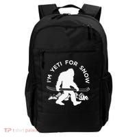 Im Yeti For Snow Funny Mountain Snowman Skiing Backpack thumb 0