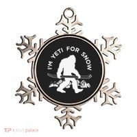 Im Yeti For Snow Funny Mountain Snowman Skiing Ornament thumb 0