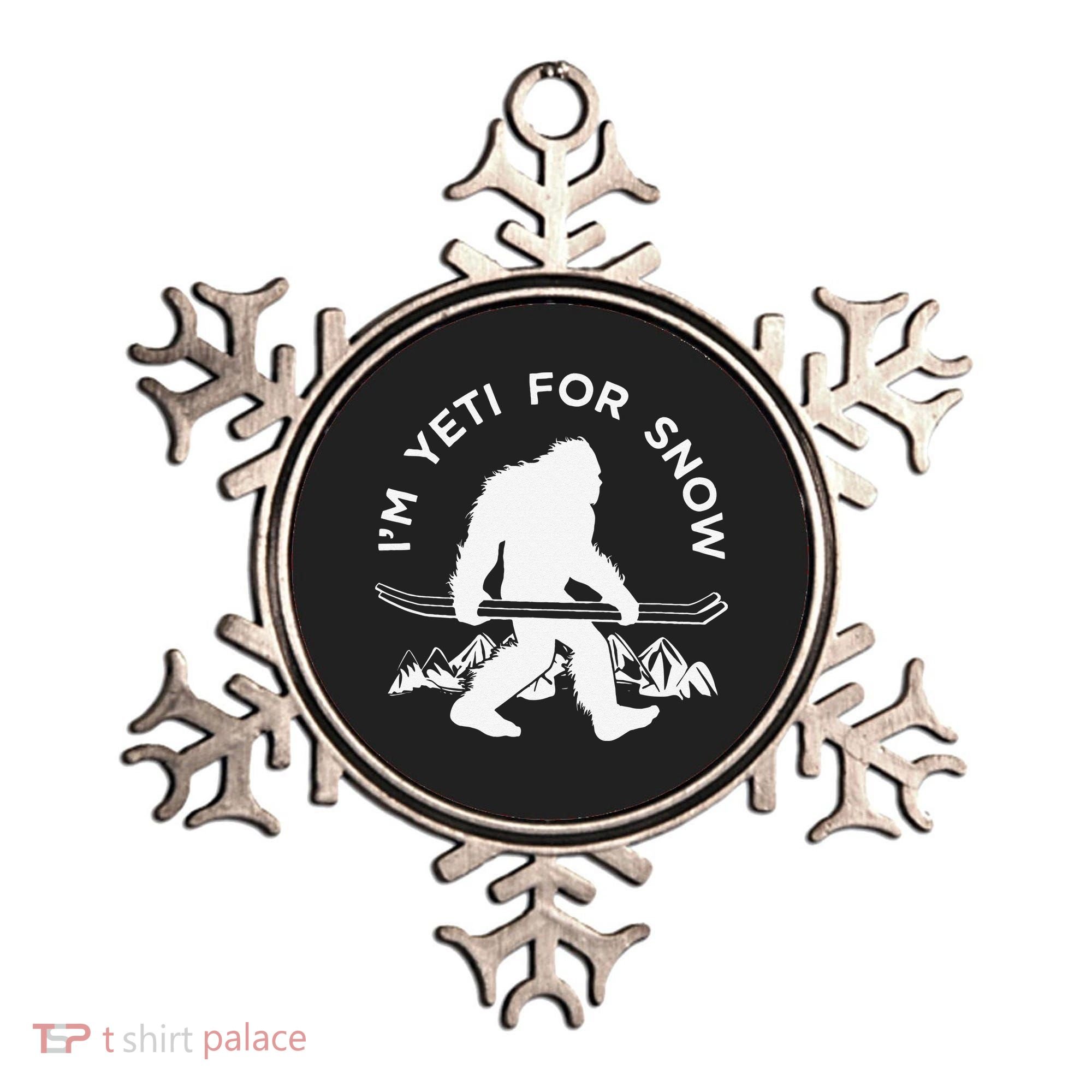 Im Yeti For Snow Funny Mountain Snowman Skiing Ornament