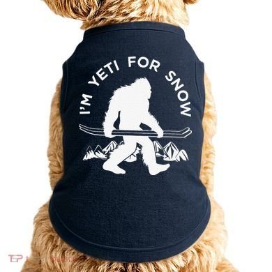 Im Yeti For Snow Funny Mountain Snowman Skiing Doggie Tank