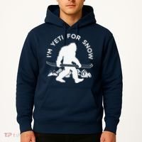 Im Yeti For Snow Funny Mountain Snowman Skiing Hoodie thumb 2