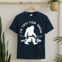 Im Yeti For Snow Funny Mountain Snowman Skiing T-Shirt thumb 2