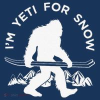 Im Yeti For Snow Funny Mountain Snowman Skiing Mousepad thumb 1