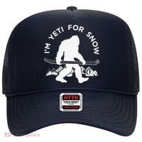 Im Yeti For Snow Funny Mountain Snowman Skiing Hat thumb 0