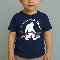 Im Yeti For Snow Funny Mountain Snowman Skiing Toddler T-Shirt thumb 2