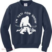 Im Yeti For Snow Funny Mountain Snowman Skiing Kids Sweatshirt thumb 0