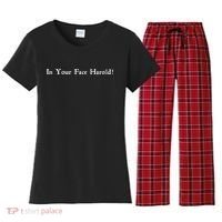 In Your Face Harold! Women's Flannel Pajama Set thumb 0