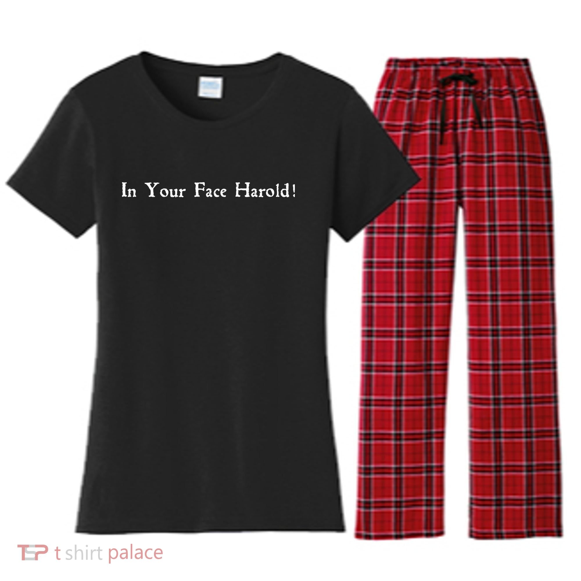 In Your Face Harold! Women's Flannel Pajama Set