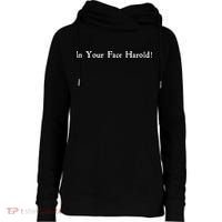 In Your Face Harold! Womens Funnel Neck Pullover Hood thumb 0