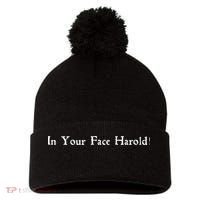 In Your Face Harold! Pom Pom 12in Knit Beanie thumb 0