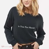 In Your Face Harold! Cropped Pullover Crew thumb 2