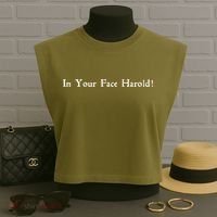 In Your Face Harold! Garment-Dyed Women's Muscle Tee thumb 3