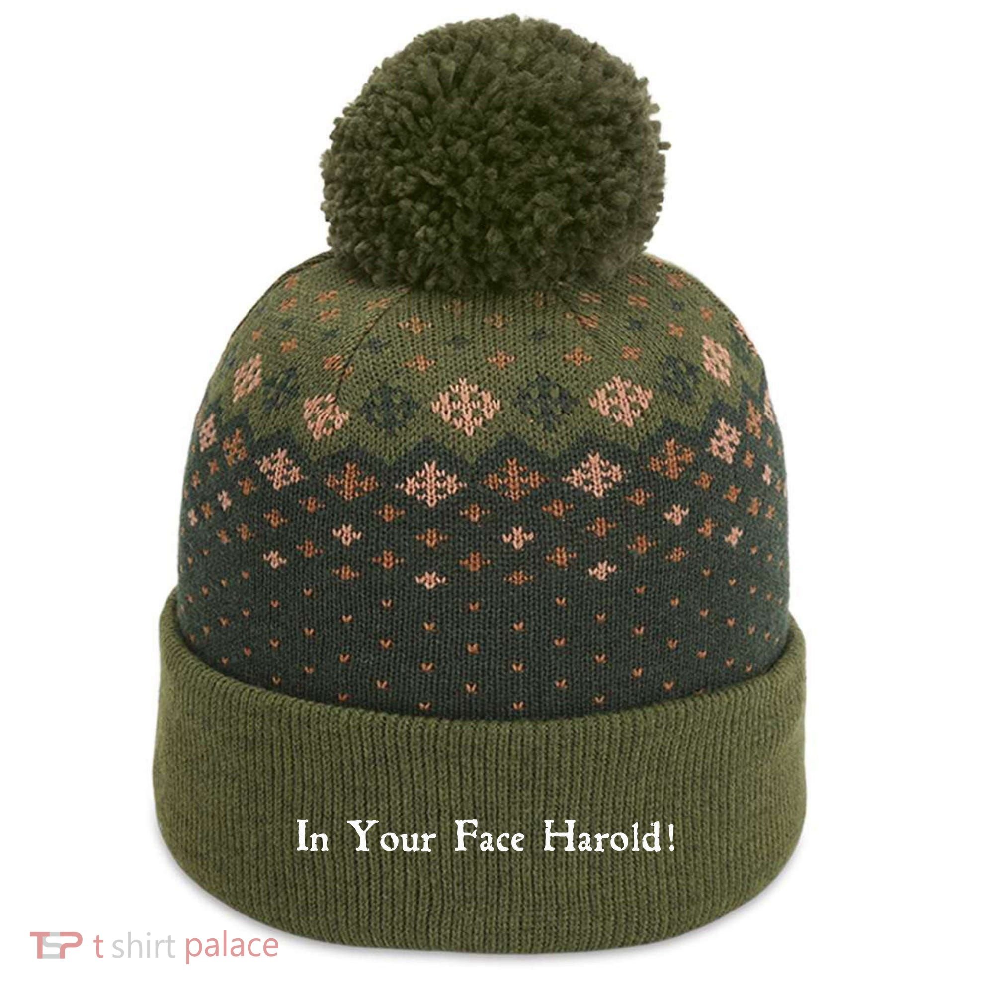 In Your Face Harold! The Baniff Cuffed Pom Beanie